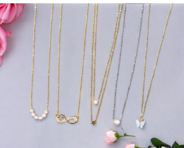 shimmering beautiful necklace combo for women and girls Diamond Gold-plated Plated Alloy Necklace