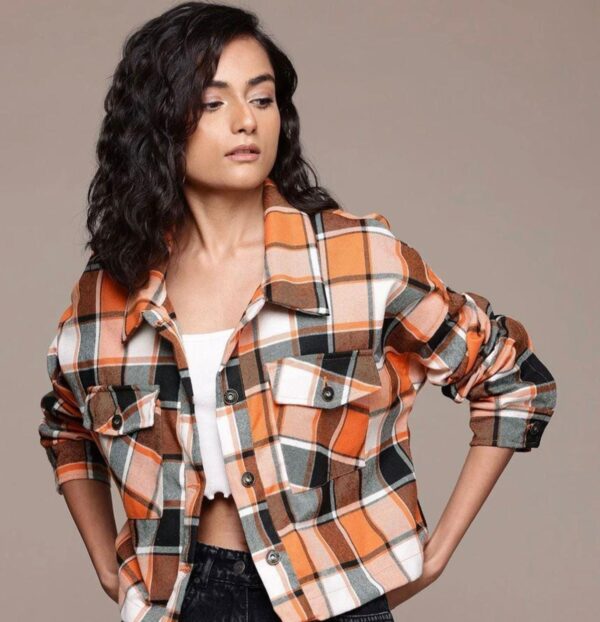 Women Checkered Tailored Jacket
