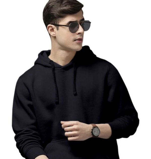 Men Full Sleeve Solid Sweatshirt Hooded